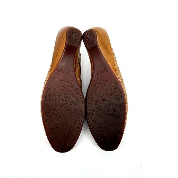 Pikolinos Romana W96-1920 Leather Slingback | Windsor Shoes NEW Pikolinos Woven Leather Huarache Slingback Wedge Sandals Tan EU 39 US 8.5-9